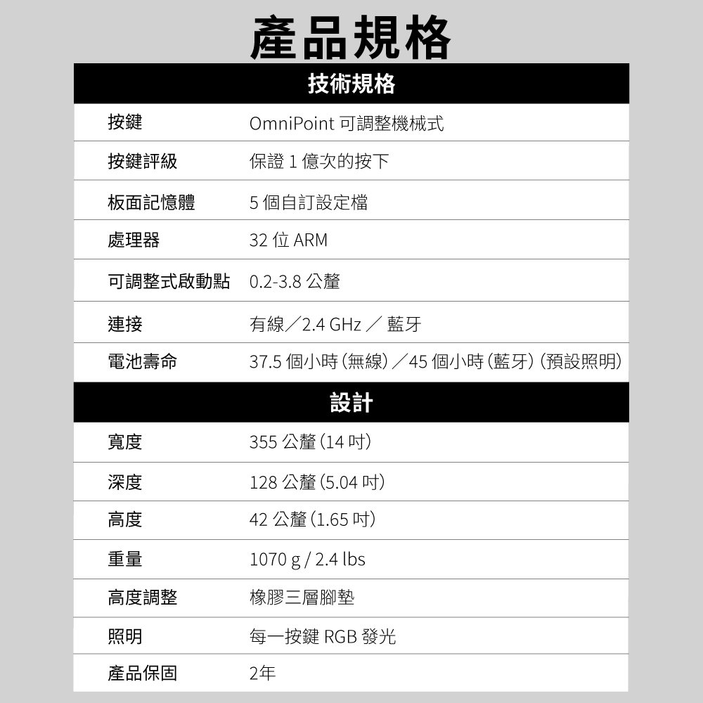 37.5 個小時 無線45個小時藍牙預設照明