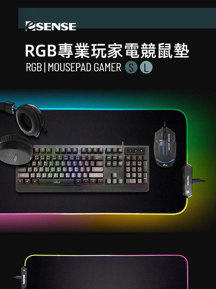 ESENSE 逸盛 RGB 專業玩家電競鼠墊-S折扣推薦