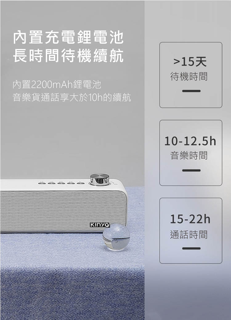音樂貨通話享大於10h的續航
