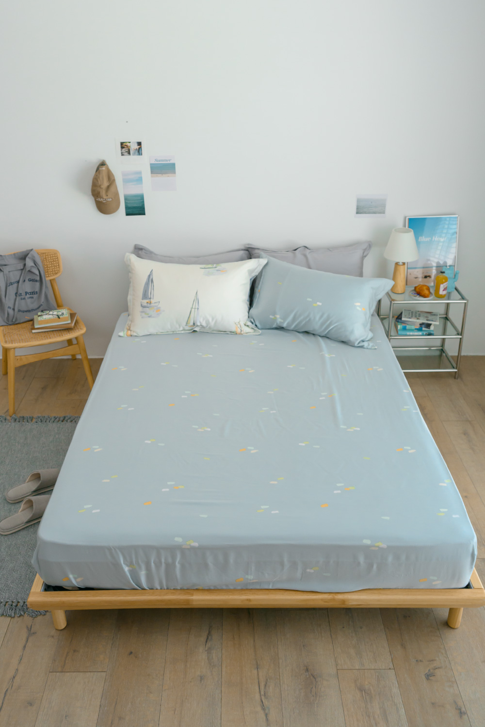 翔仔居家 60支天絲 床包+枕套-2件組-Whisper(單