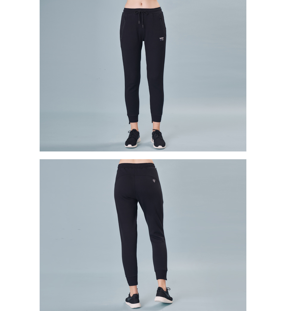 5th STREET 女裝鬆緊設計運動長褲-黑色品牌優惠