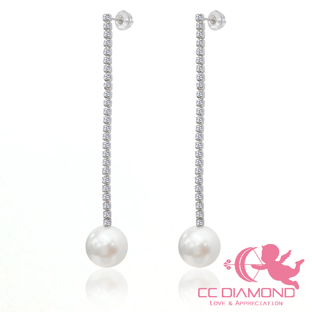 CC Diamond 日本製純銀 極品珍珠耳環(11.3mm
