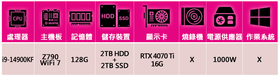 iStyle i9 二十四核心 RTX4070Ti 無系統{