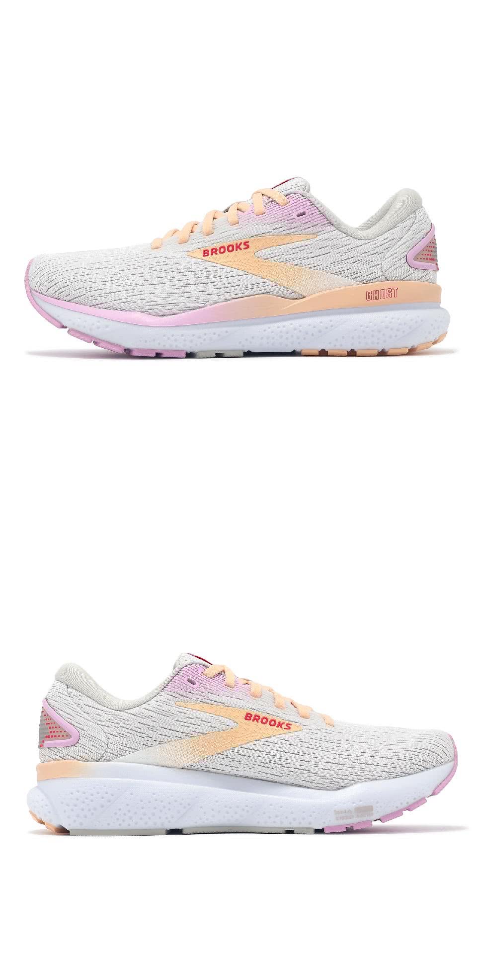 BROOKS 慢跑鞋 Ghost 16 女鞋 橘 米白 紫 