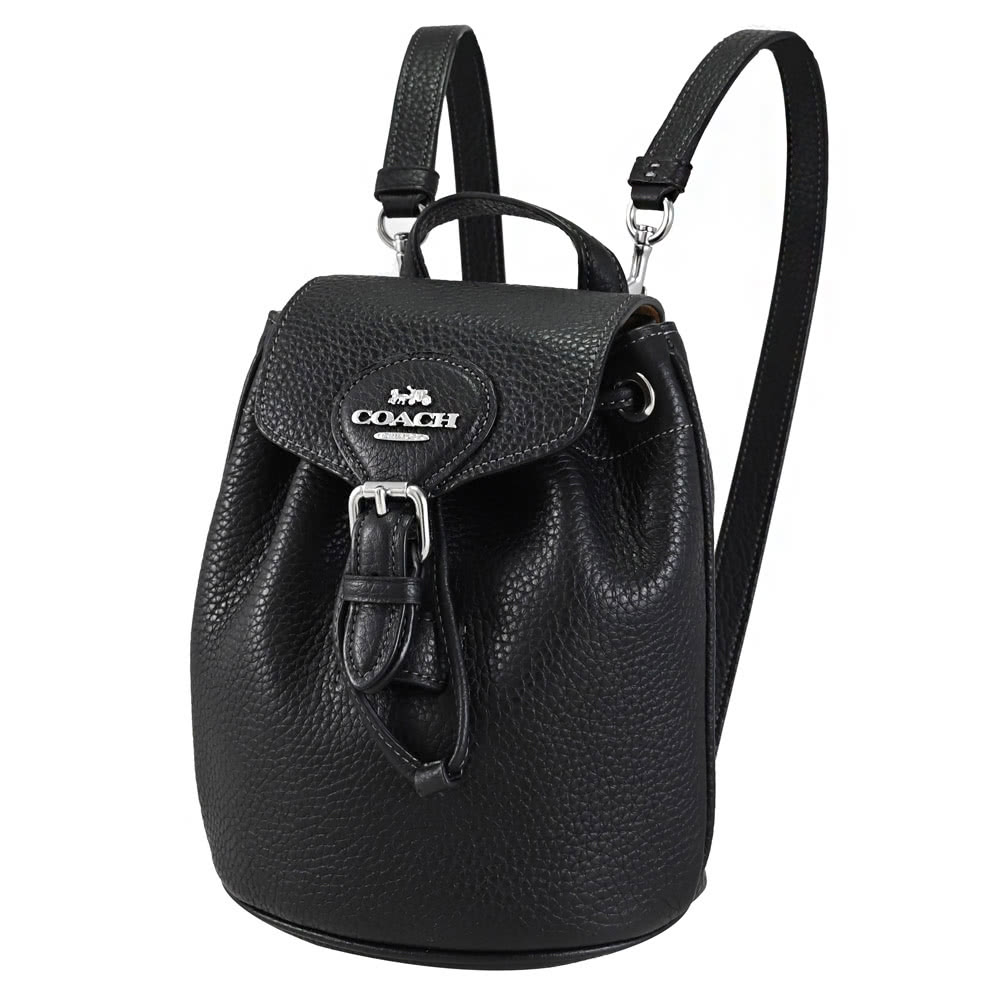 COACH Amelia 簡約LOGO翻蓋束口迷你三用手提斜