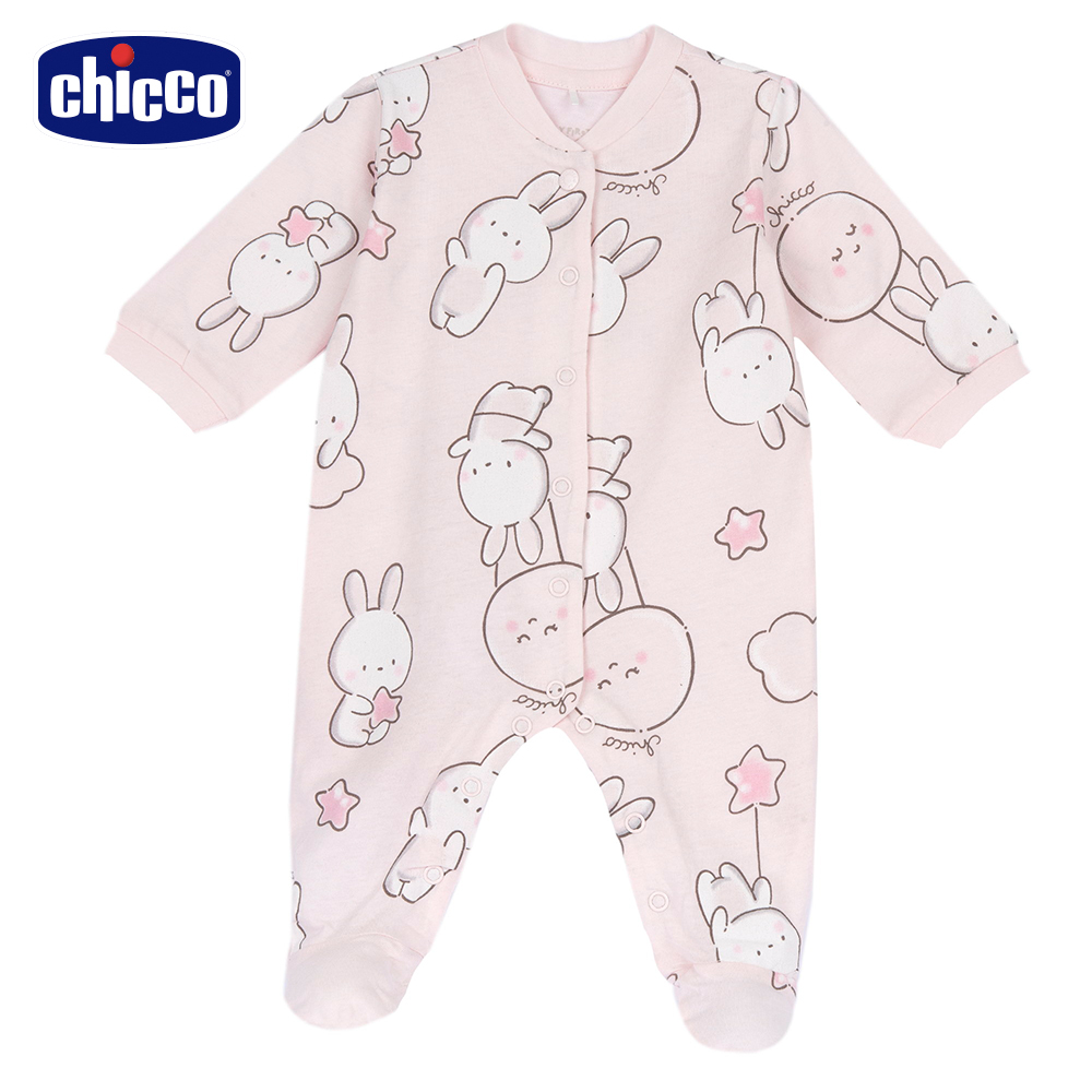 Chicco 24SS-粉彩-前開長袖兔裝-小兔星星 C評價