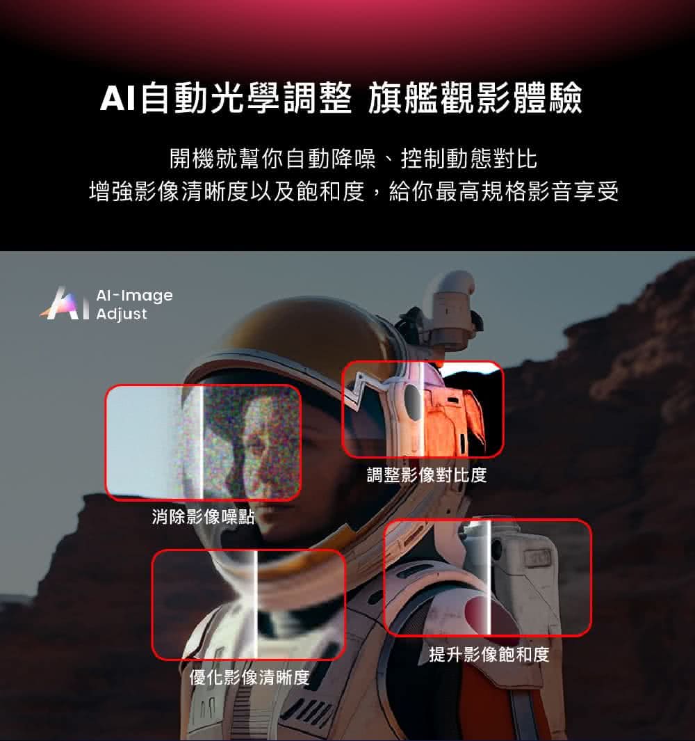 增強影像清晰度以及飽和度,給你最高規格影音享受