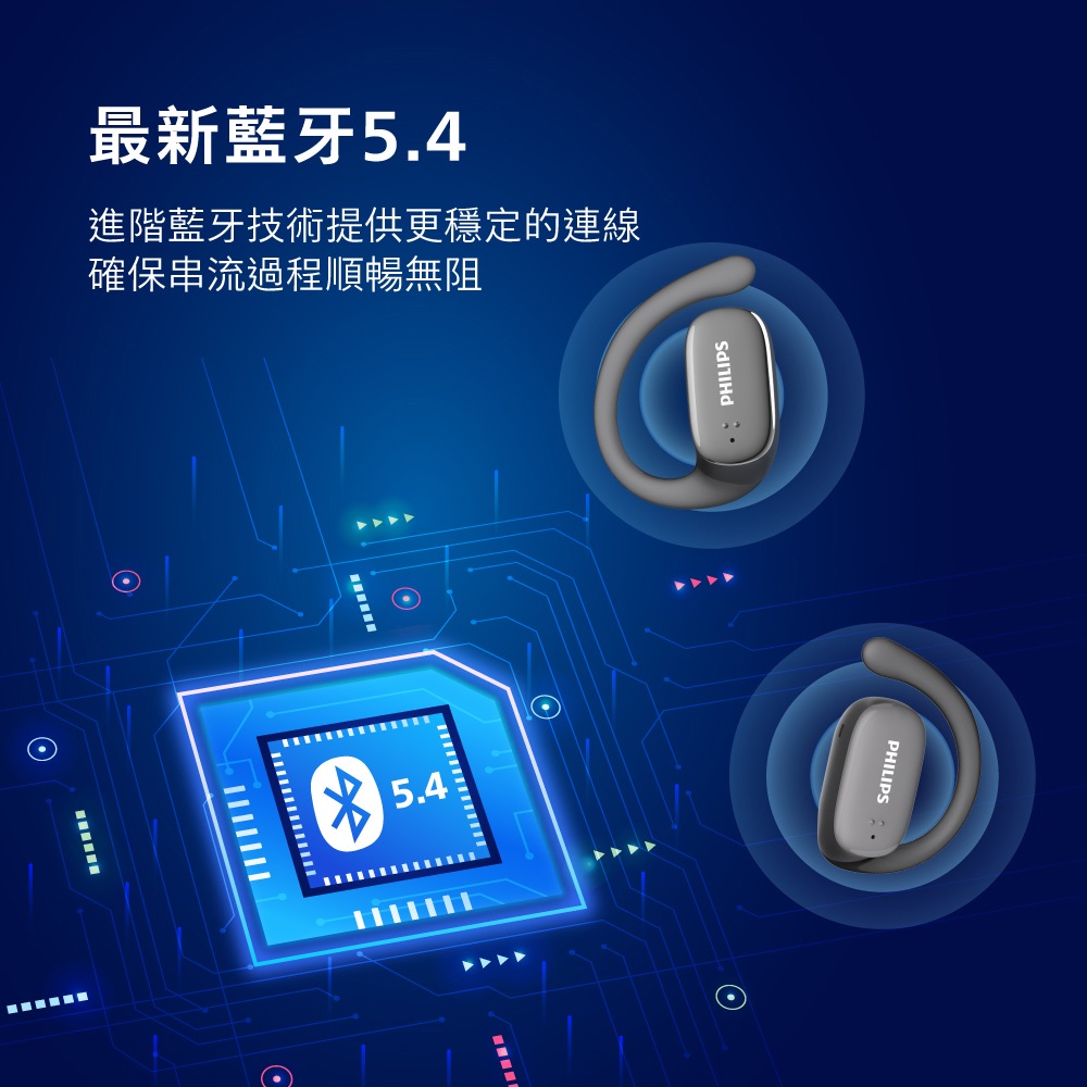 最新藍牙5.4 進階藍牙技術提供更穩定的連線 確保串流過程順暢無阻 