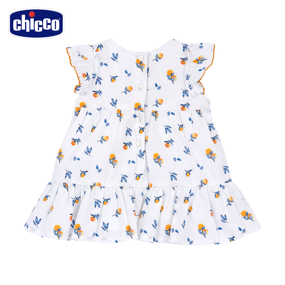 Chicco 24SS-陽光櫻桃-滿版荷葉袖洋裝優惠推薦