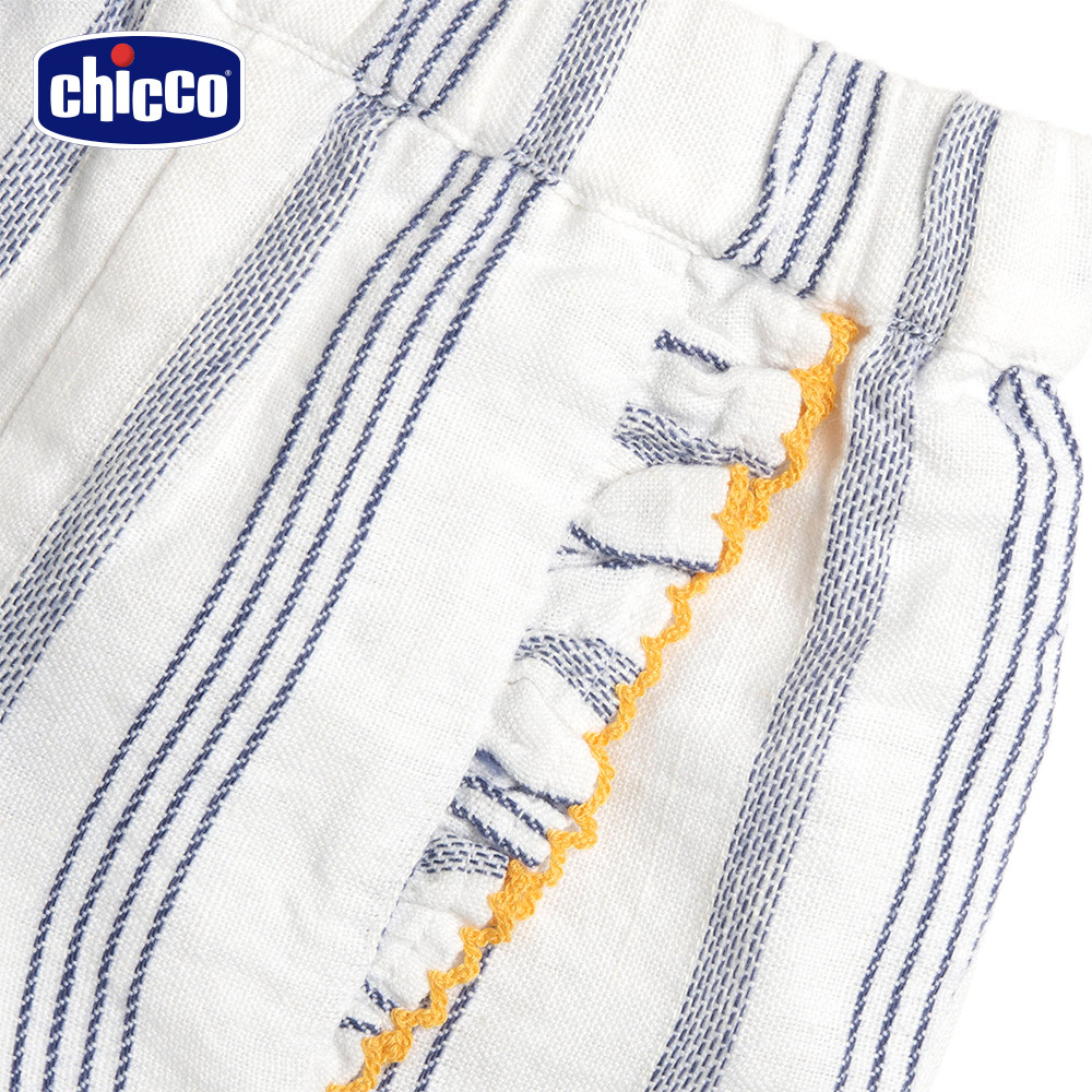 Chicco 24SS-陽光櫻桃-細直條荷葉短褲優惠推薦