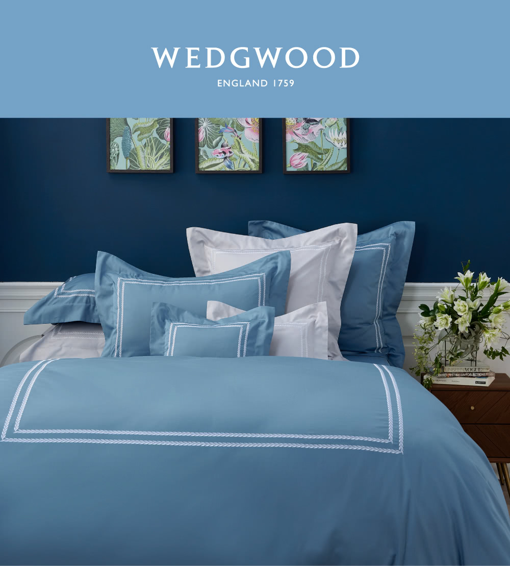 WEDGWOOD 80支400織長纖棉刺繡 兩用被枕套床包四 WEDGWOOD 80支400織長纖棉刺繡 兩用被枕套床包四