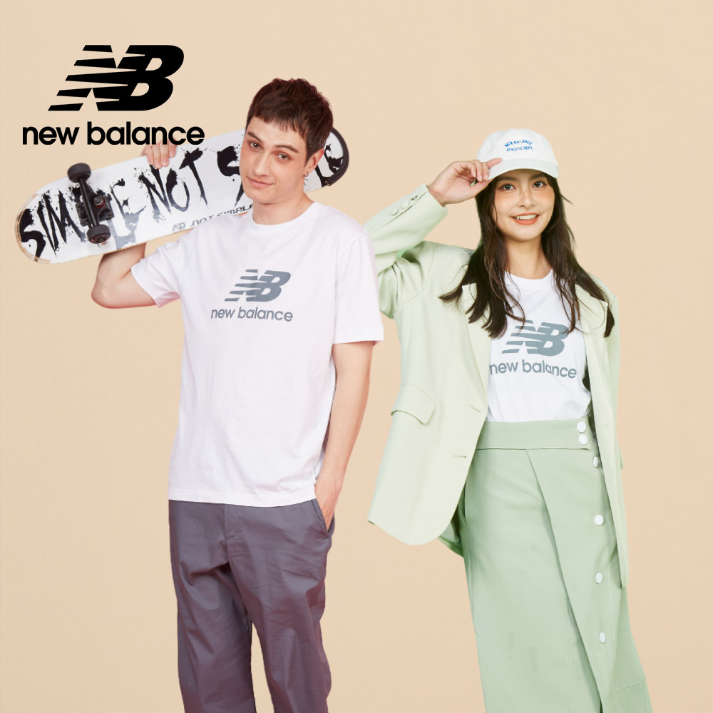 NEW BALANCE NB LOGO短袖上衣_男性_白色_