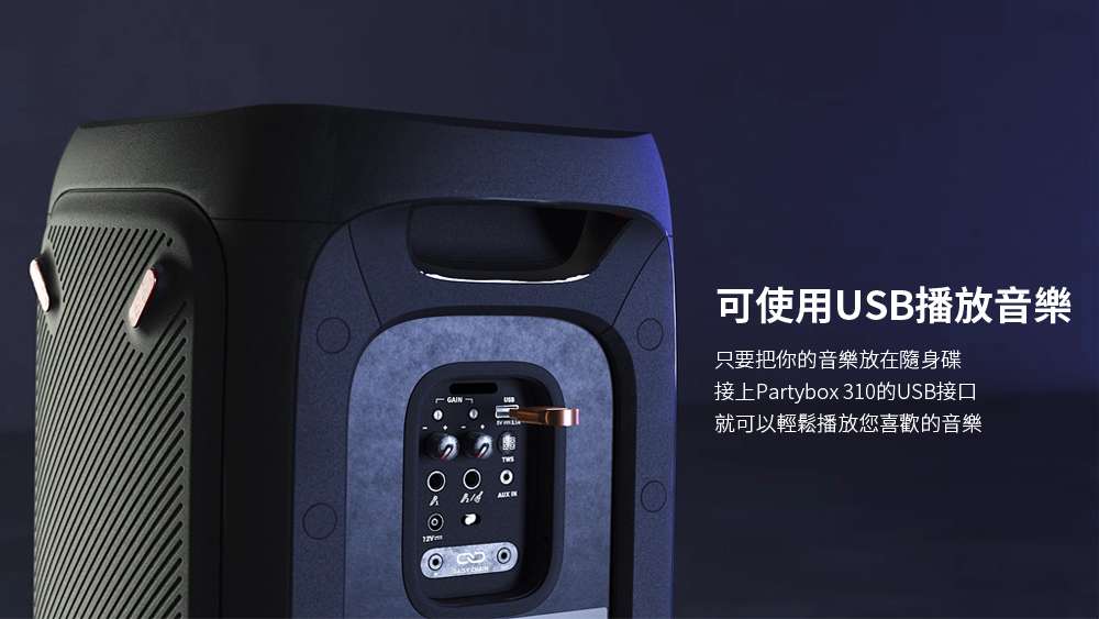 JBL Partybox 310 便攜式燈光派對藍牙喇叭(公