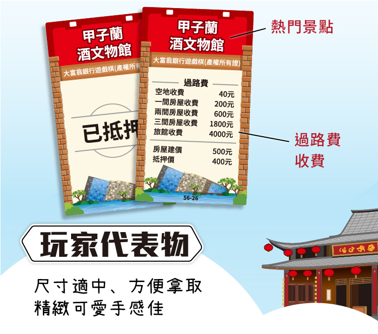 大富翁銀行遊戲棋產權所有證