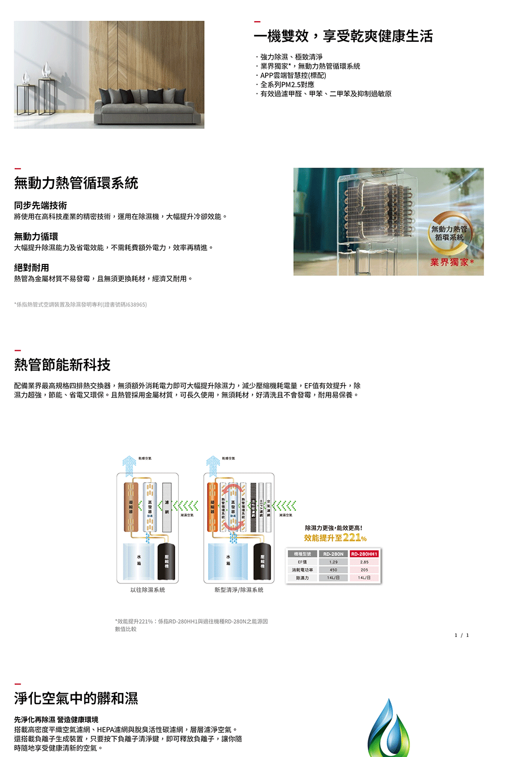 HITACHI 日立 一級能效 8L 清淨型除濕機(RD-1