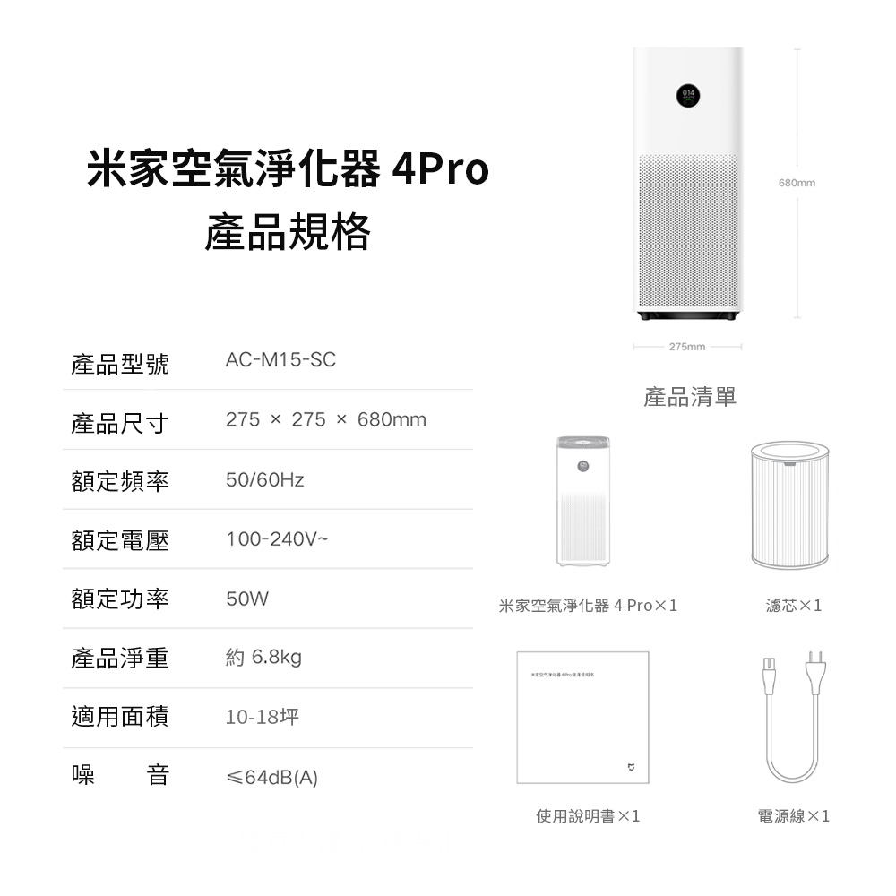 米家空氣淨化器4 Prox1