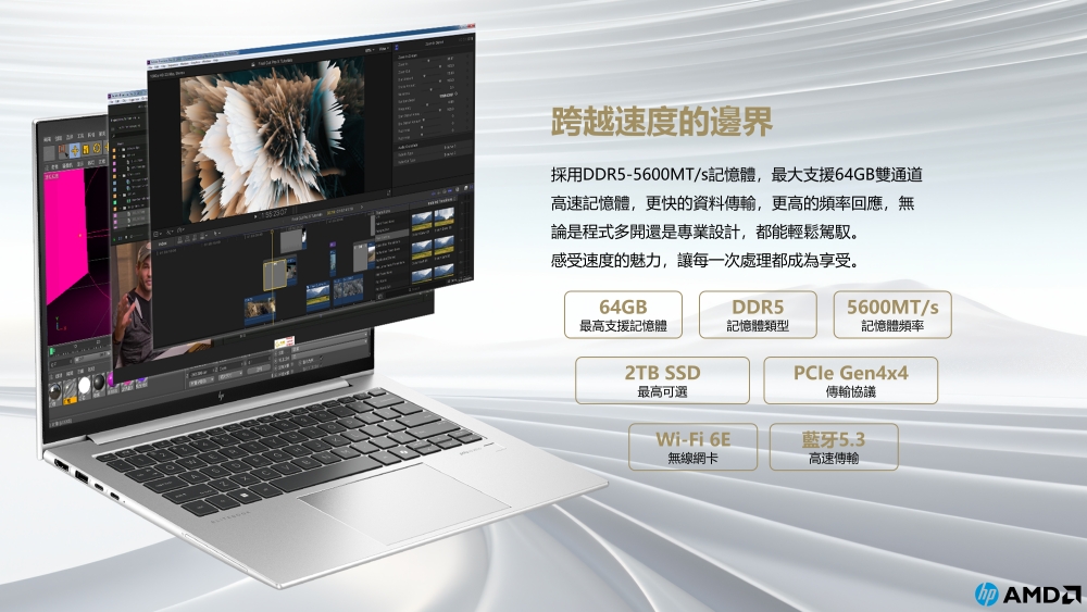 採用DDR55600MTs記憶體,最大支援64GB雙通道