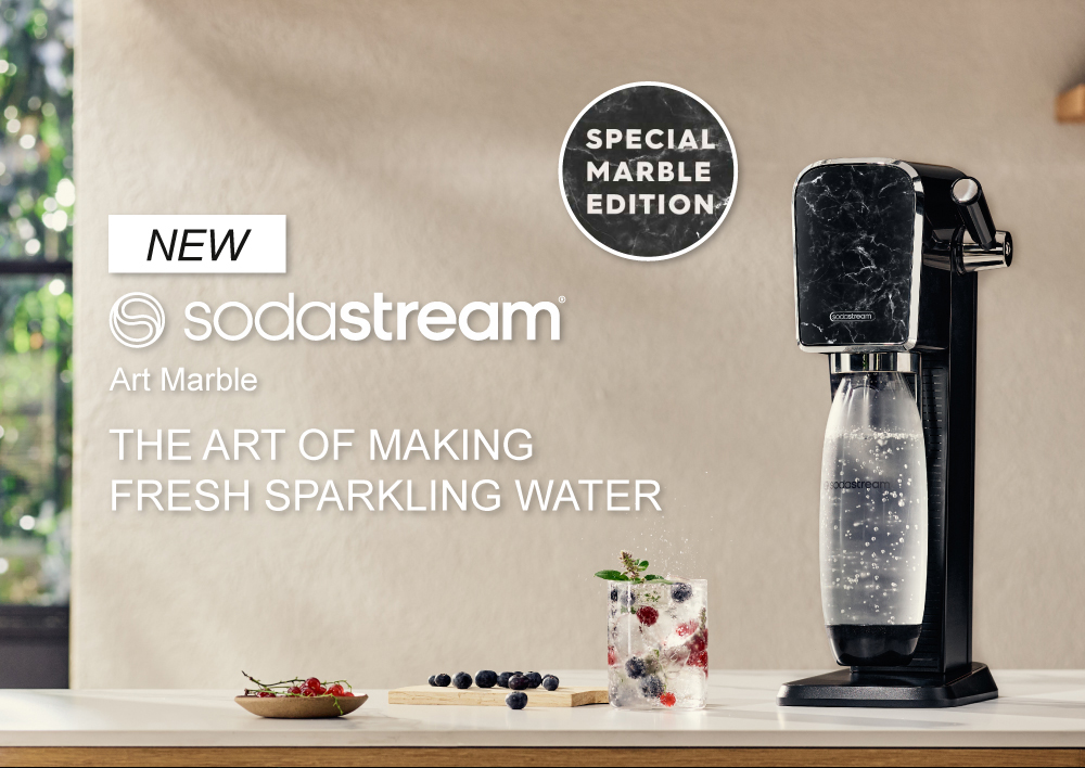 Sodastream ART拉桿式氣泡水機-大理石黑(加碼送