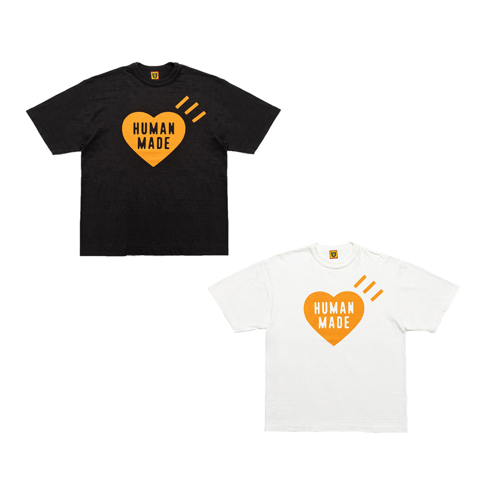 Human Made Heart T-Shirt 白橘/黑橘