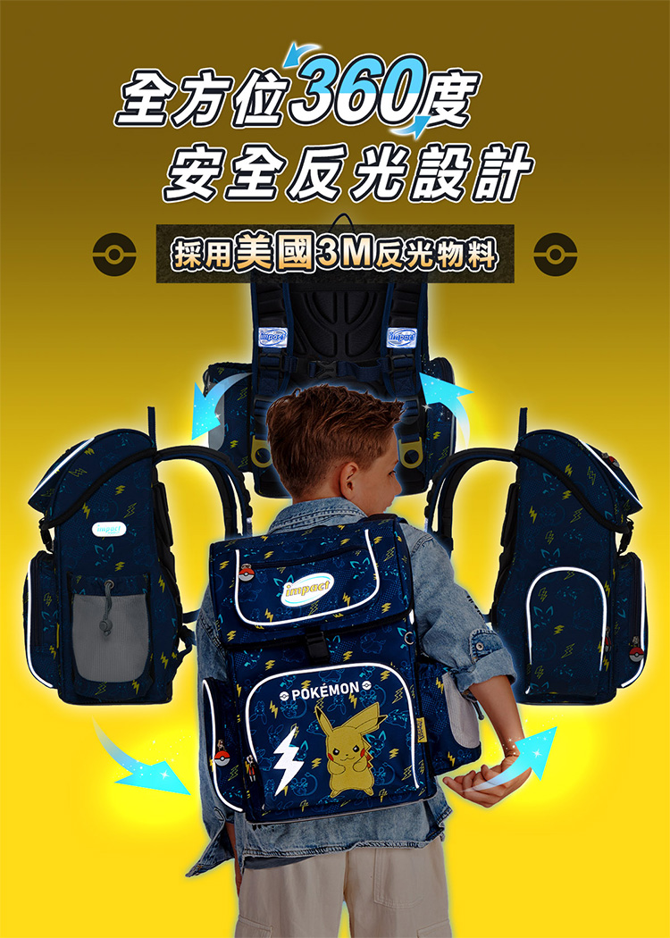全方位360度 安全反光設計 0 採用美國3M反光物料 