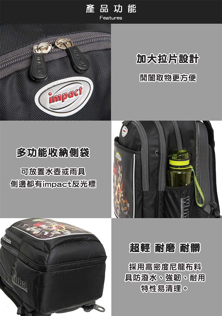 側邊都有impact反光標