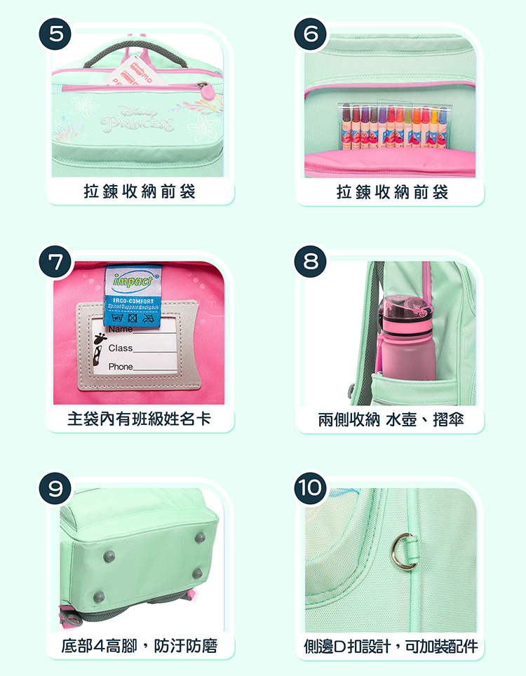 側邊D扣設計,可加裝配件