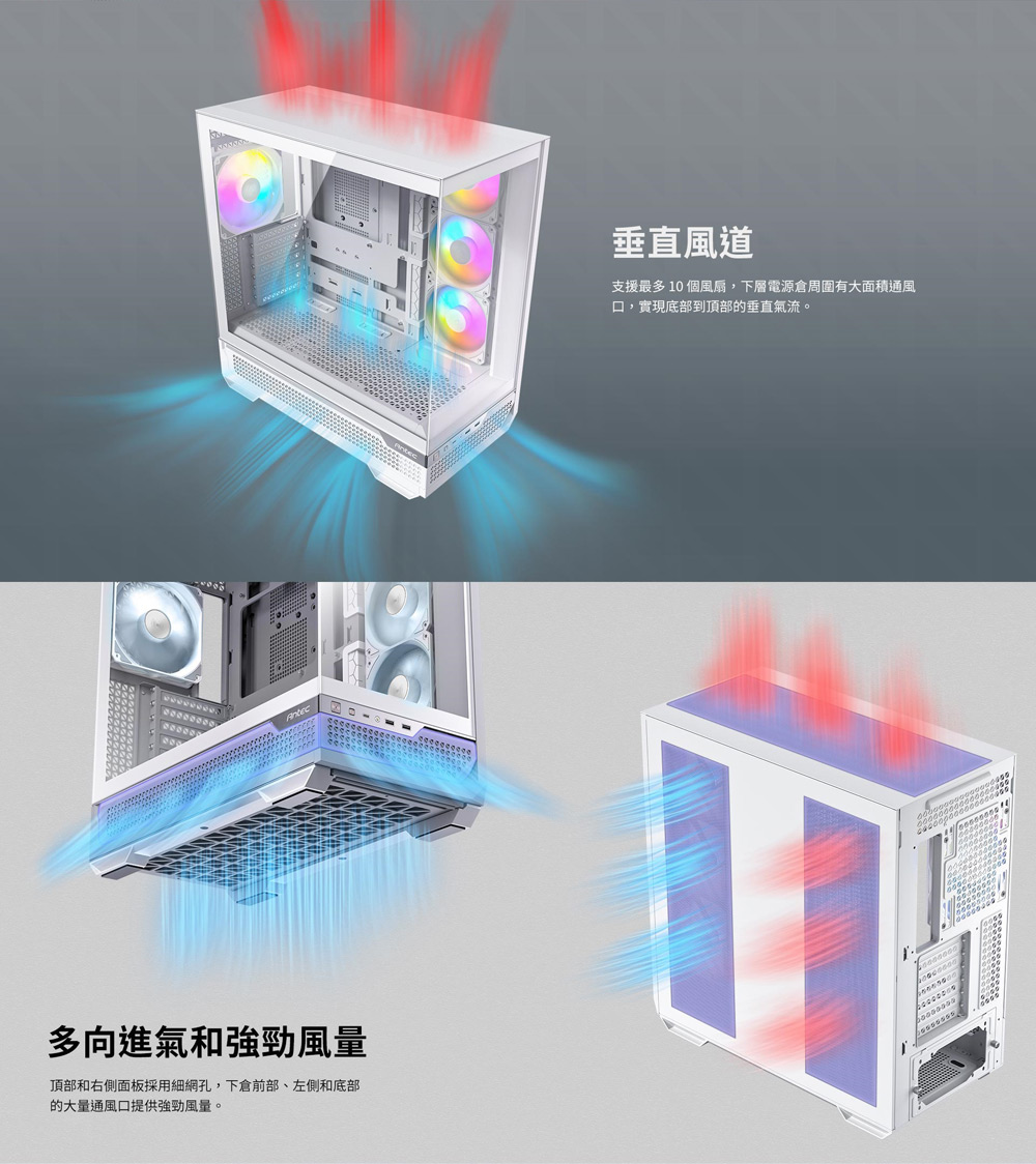 Antec C7 ARGB E-ATX 電腦機殼(白色/支援