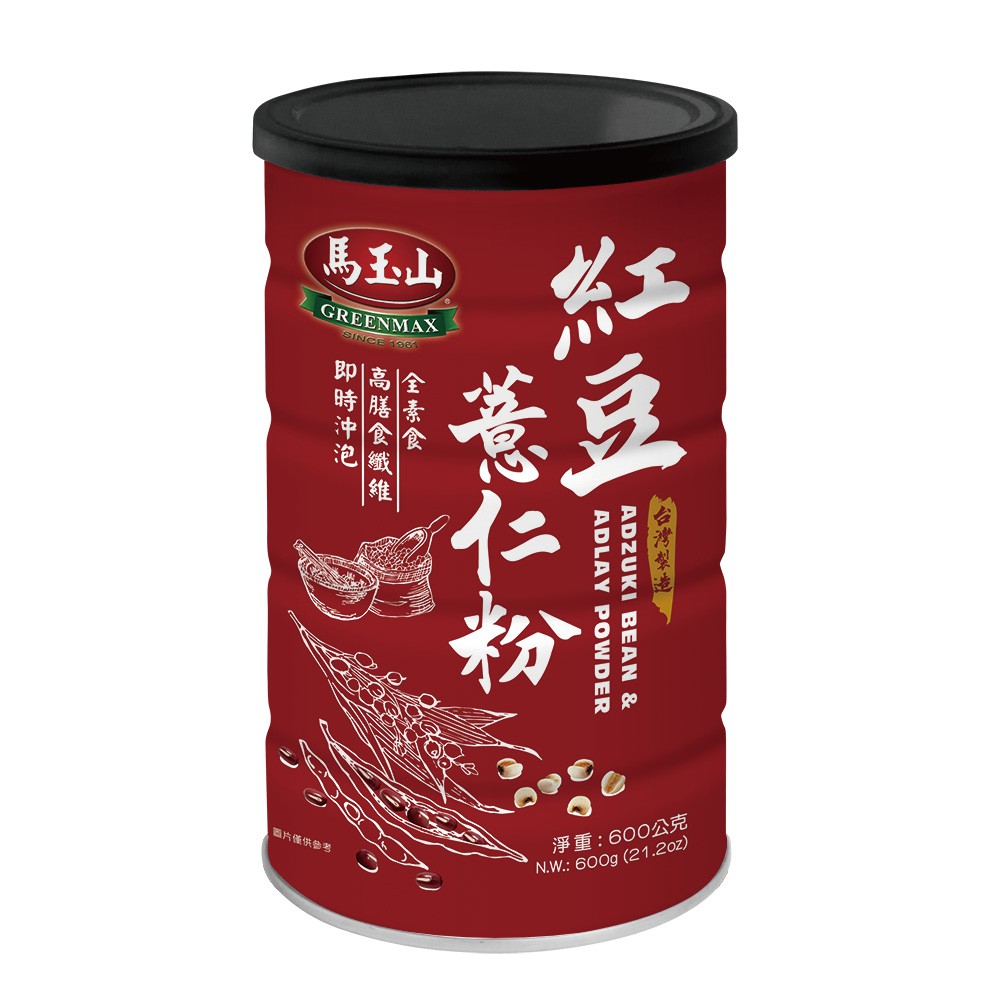 馬玉山 紅豆薏仁粉600g/罐 x4 效期品2025.01.