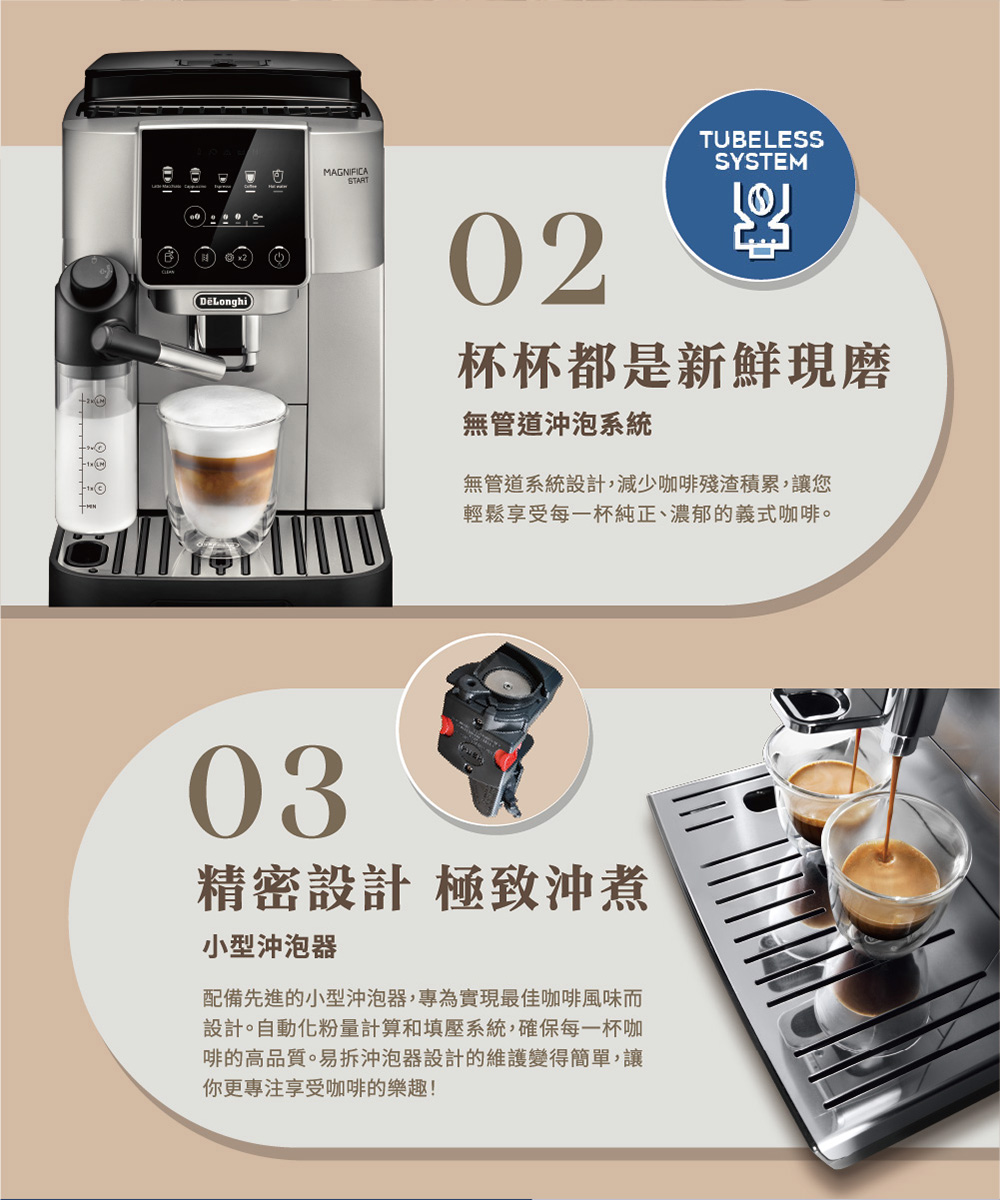 配備先進的小型沖泡器,專為實現最佳咖啡風味而