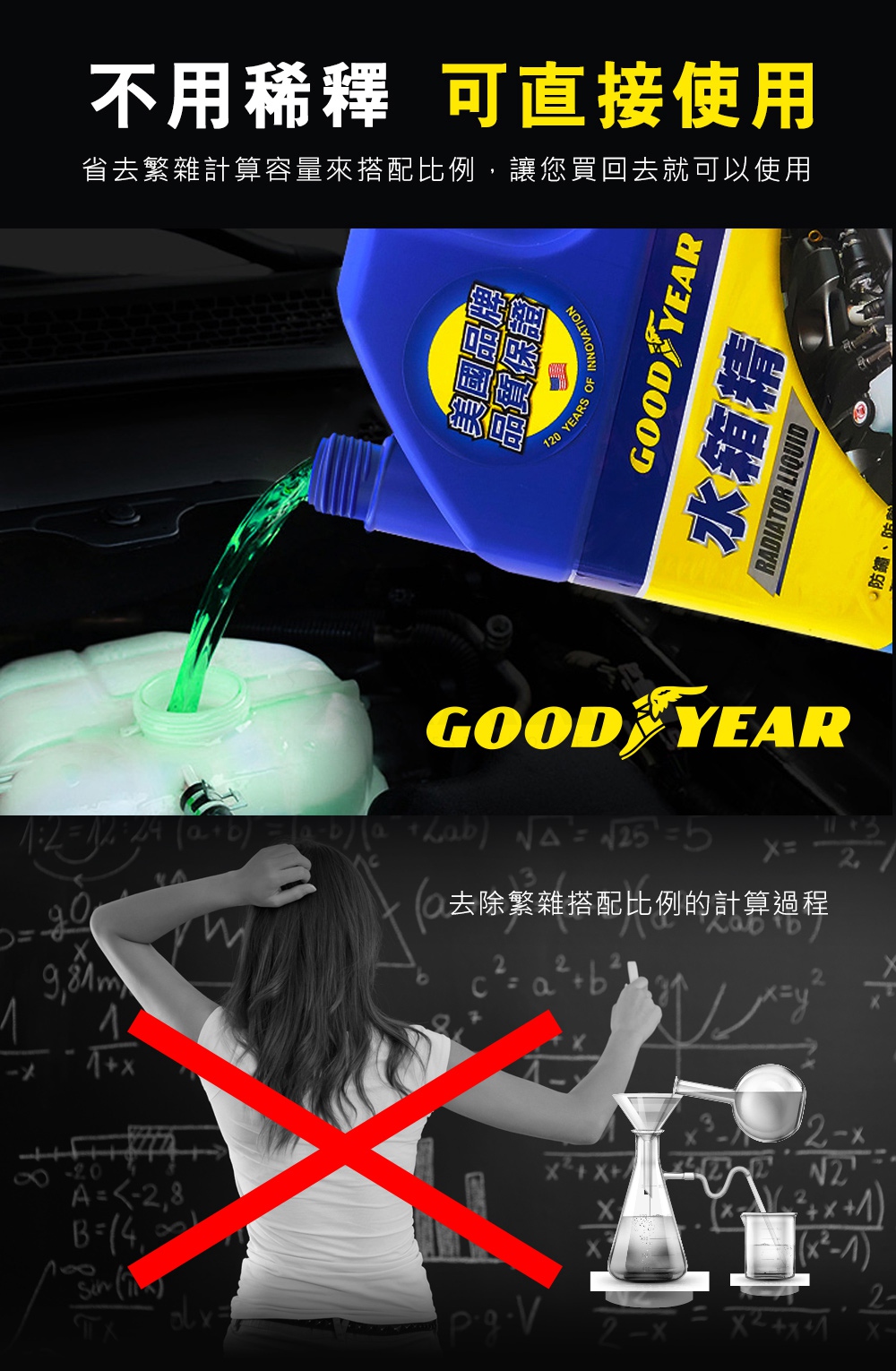 省去繁雜計算容量來搭配比例,讓您買回去就可以使用