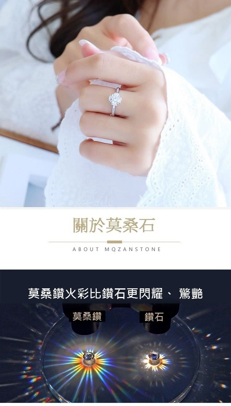 關於莫桑石 莫桑鑽火彩比鑽石更閃耀、 驚艷 莫桑鑽 鑽石 