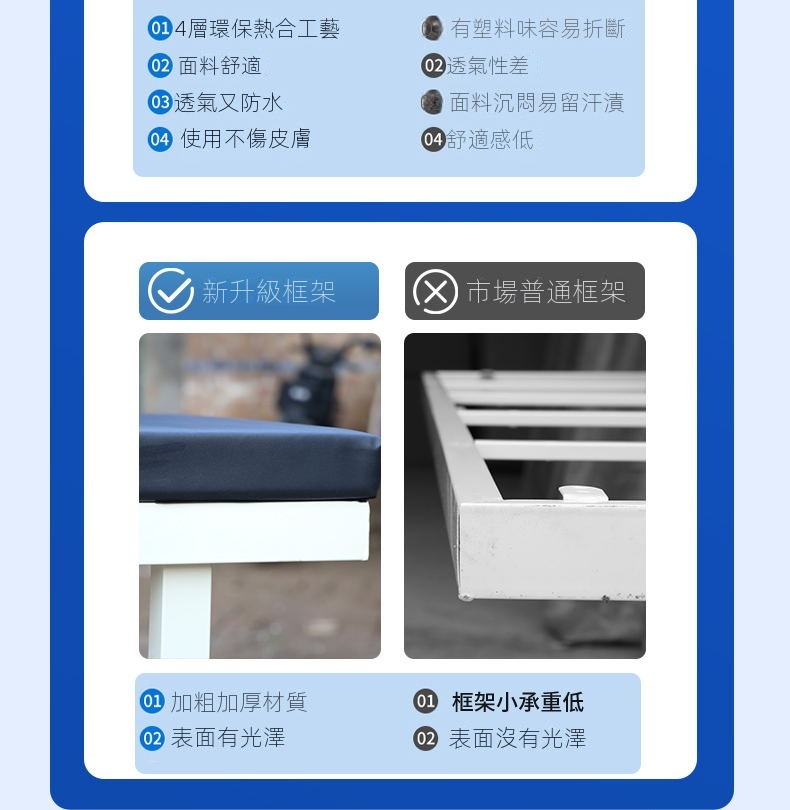 E-home家居 按摩床 美容床 理療床190*70*65公