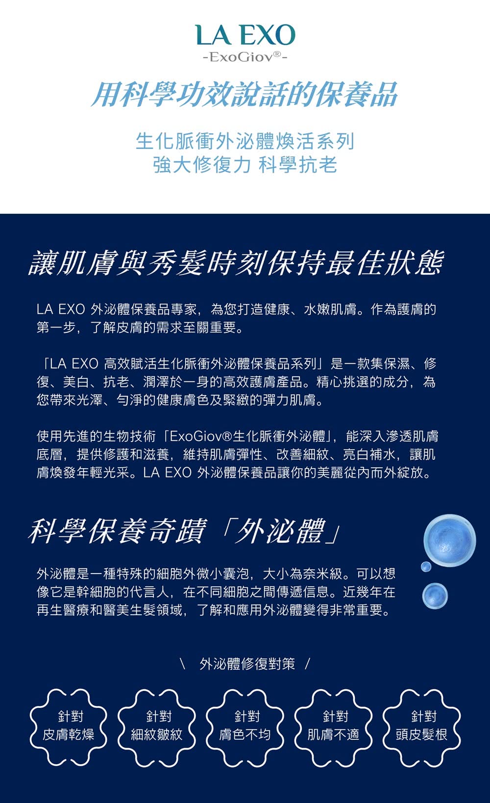 LA EXO 外泌體保養品專家,為您打造健康、水嫩肌膚。作為護膚的
