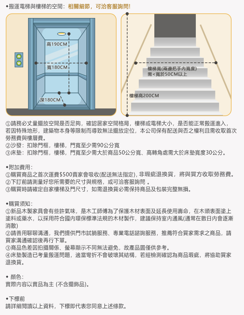 若因特殊地形,建築物本身等限制而導致無法擺放定位,本公司保有配送與否之權利且需收取首次