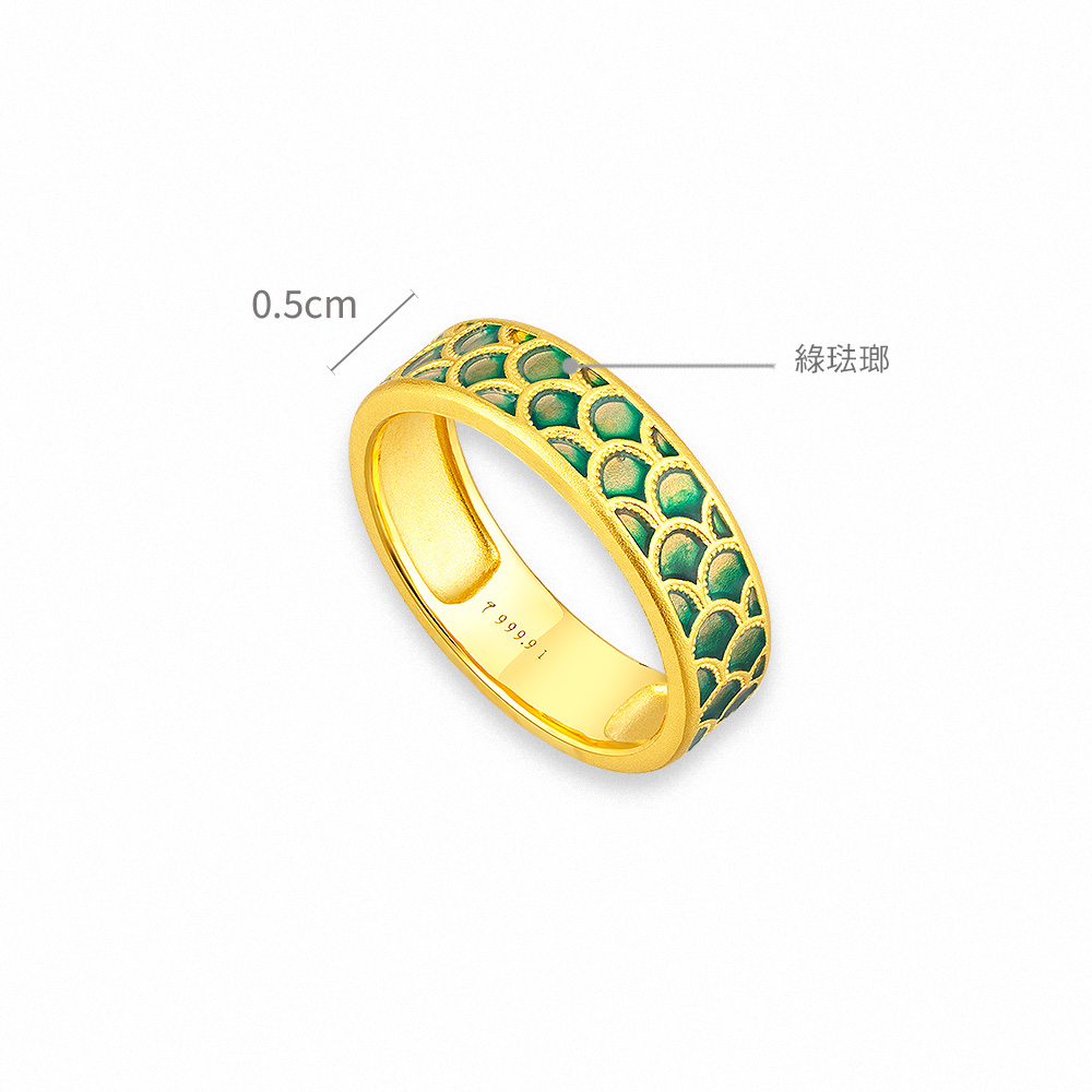 Just Gold 鎮金店 幻彩龍麟 黃金戒指(簡約版)評價