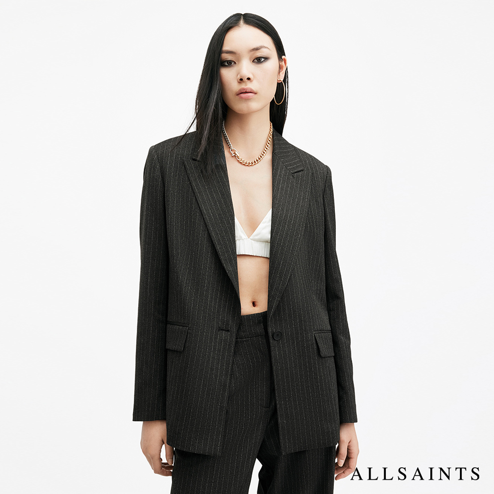 ALLSAINTS AVERIE 俐落條紋西裝寬褲 W008