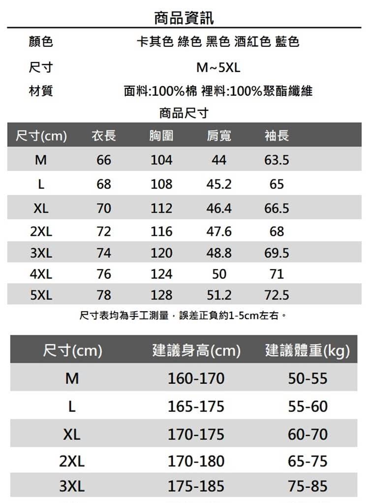 尺寸表均為手工測量,誤差正負約15cm左右。