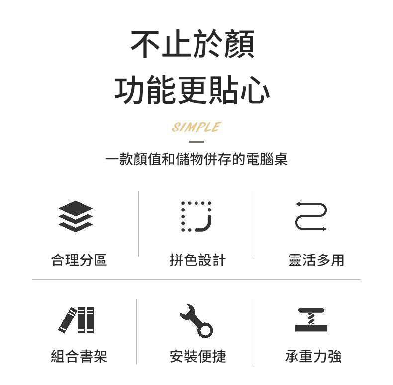 簡約電腦桌臺式學習桌兒童書架組合壹體寫字桌(學習桌 電腦桌 