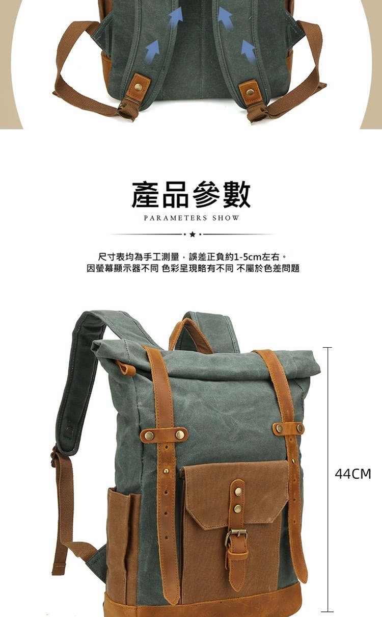 產品參數 尺寸表均為手工測量,誤差正負約15cm左右。 因螢幕顯示器不同色彩呈現略有不同 不屬於色差問題 
