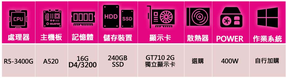 NVIDIA R5四核 GT710 {心安理得} 文書電腦(