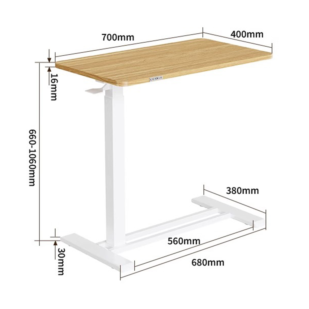 寧樂 T04可移動邊桌邊幾電腦升降桌站立式辦公桌客廳家居桌(