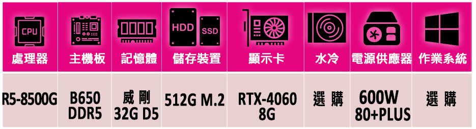 微星平台 R5六核 RTX 4060 2X{平山駒V}AM5