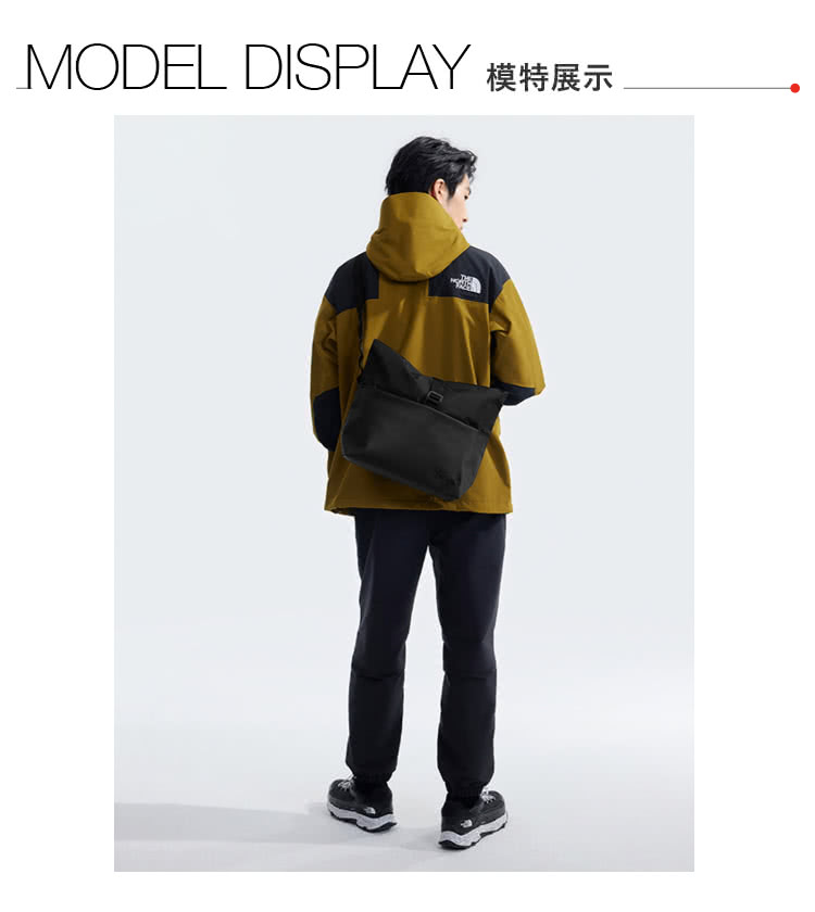 The North Face 北面男女款黑色可翻可立設計耐磨