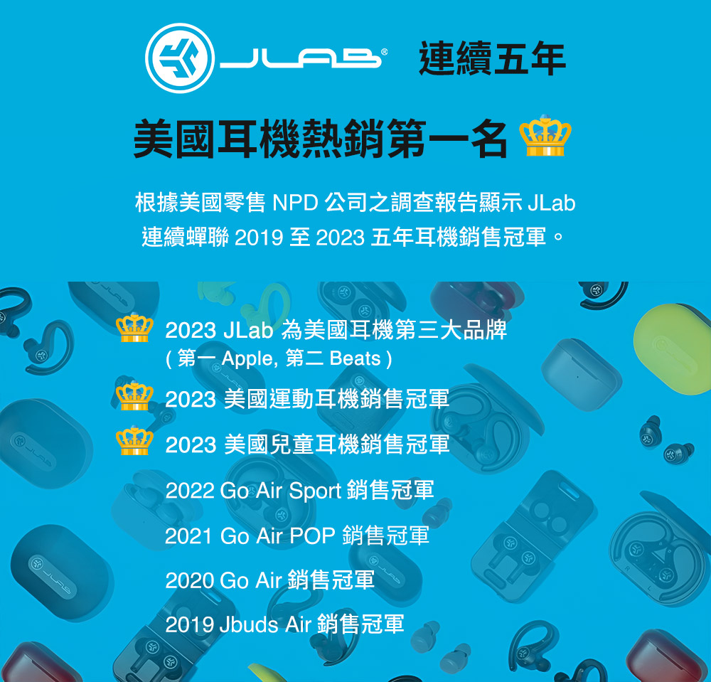 根據美國零售 NPD 公司之調查報告顯示 JLab