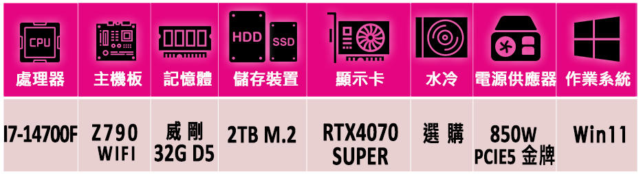 微星平台 i7二十核 RTX 4070 SUPER 2X W