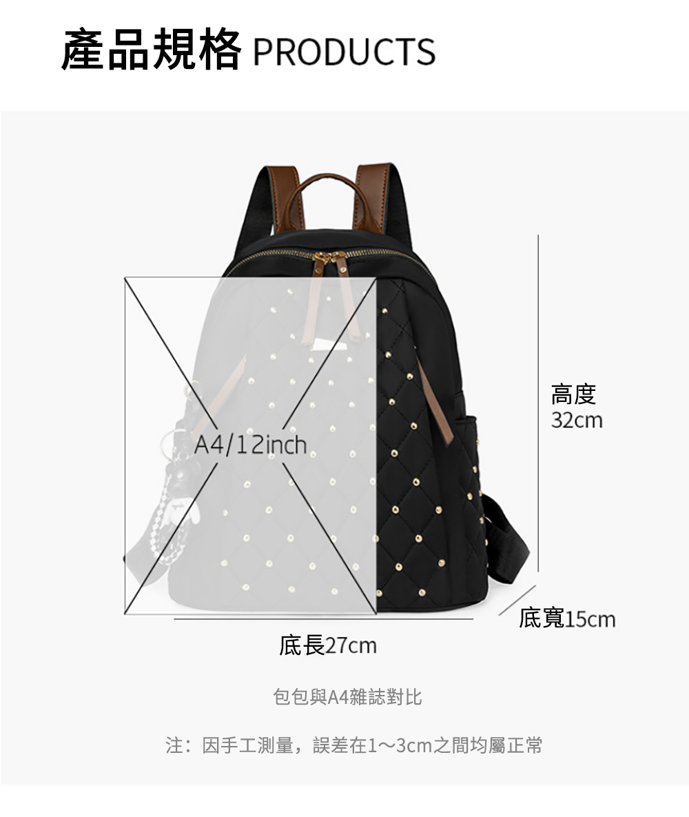 注因手工測量,誤差在13cm之間均屬正常