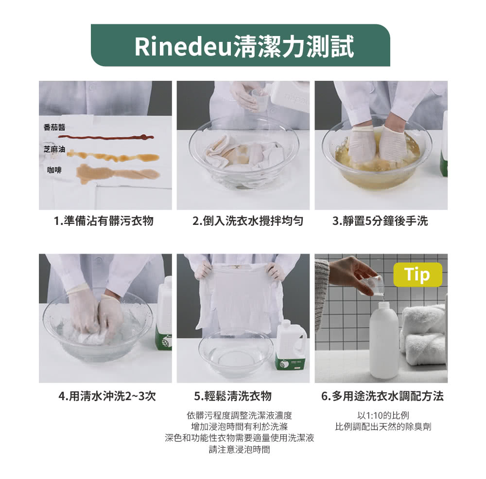 深色和功能性衣物需要適量使用洗潔液