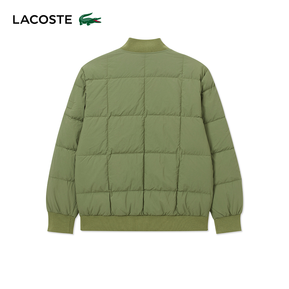 LACOSTE 男裝-車線大格紋鋪棉外套(草地綠)品牌優惠