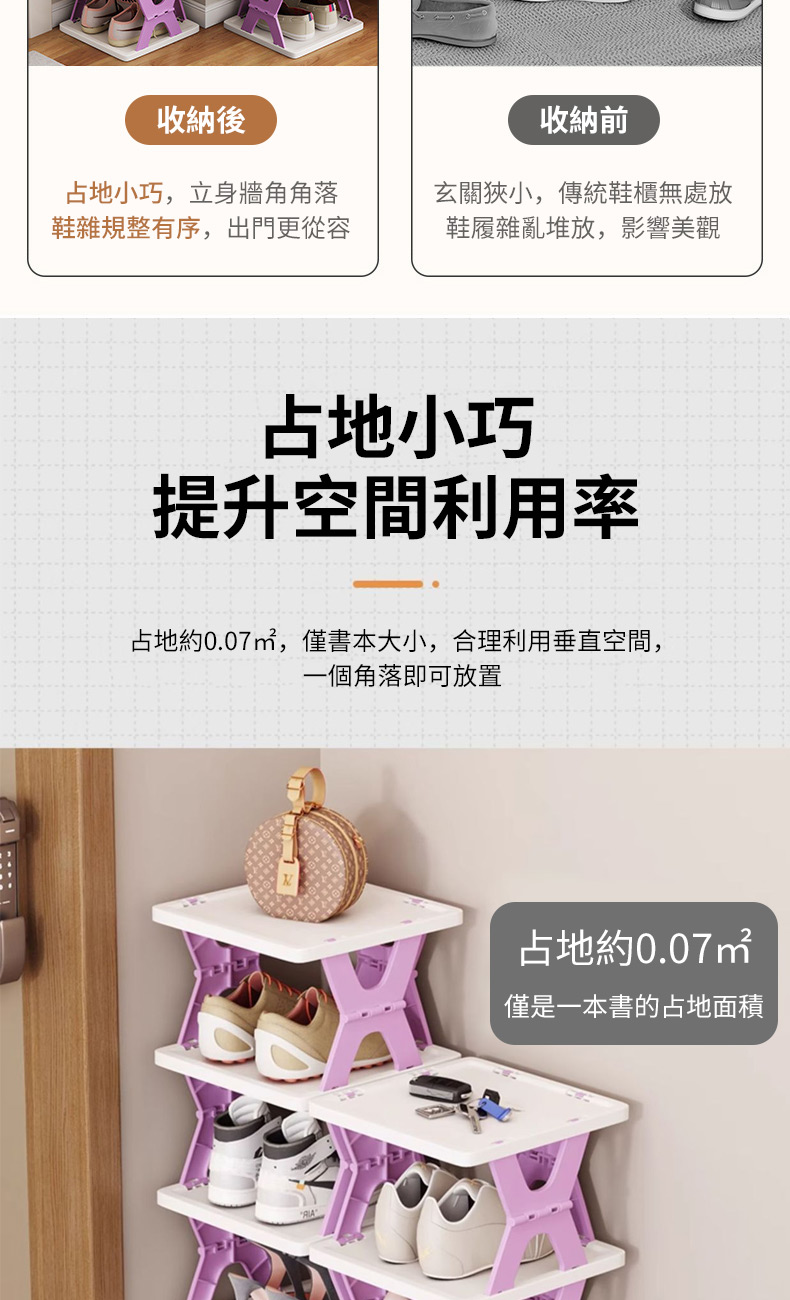 占地約0.07,僅書本大小,合理利用垂直空間,