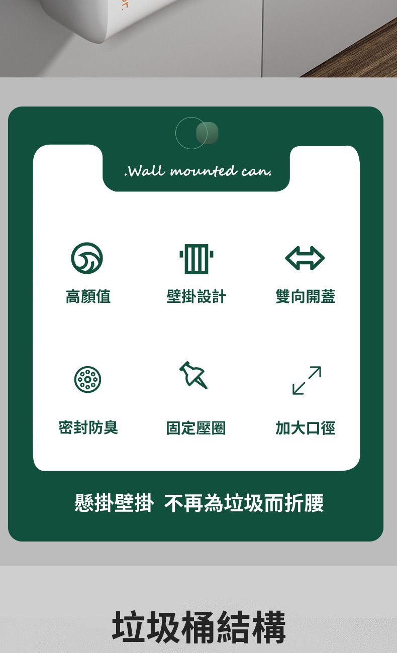 懸掛壁掛 不再為垃圾而折腰